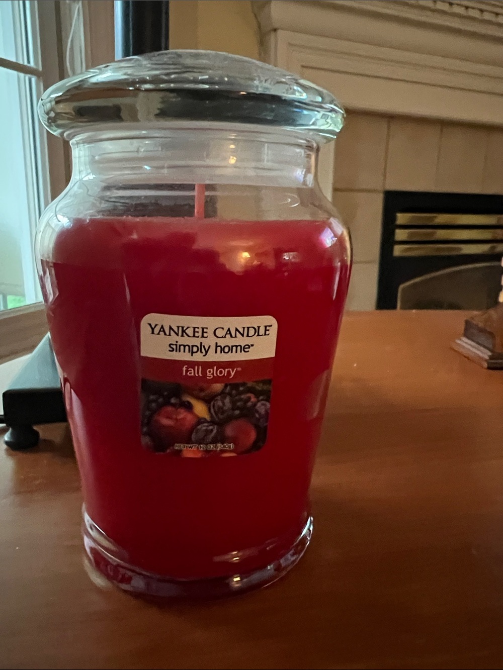 Yankee Candle Simply Home Fall Glory Large Red Jar Candle - never burned